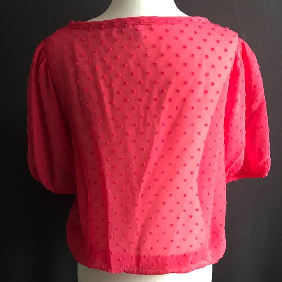 NWOT Socialite Dot Crop Blouse - Picture 3 of 6